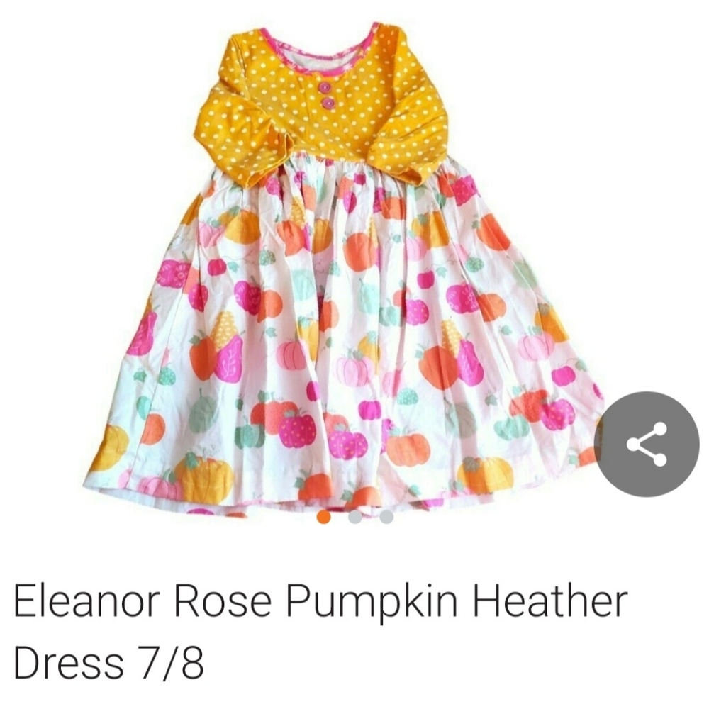 Eleanor Rose Pumpkin print dress 7/8